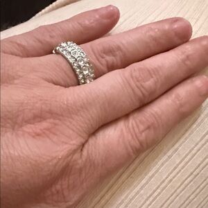 Dazzling Silver Rhinestone Ring